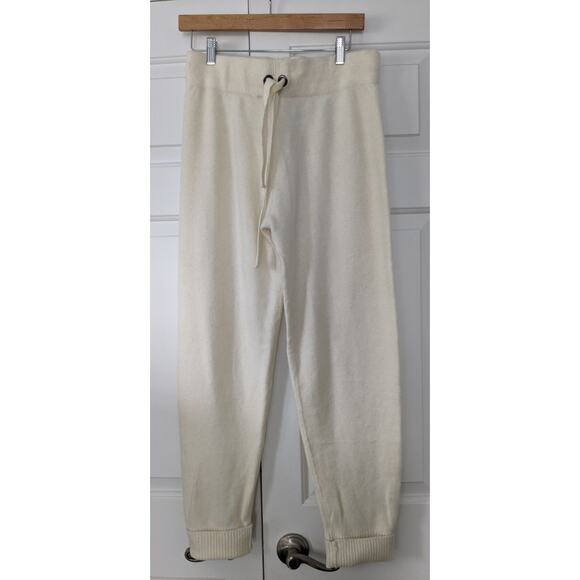 Zara Ecru Acrylic Wool Blend Cozy Joggers - Picture 1 of 7